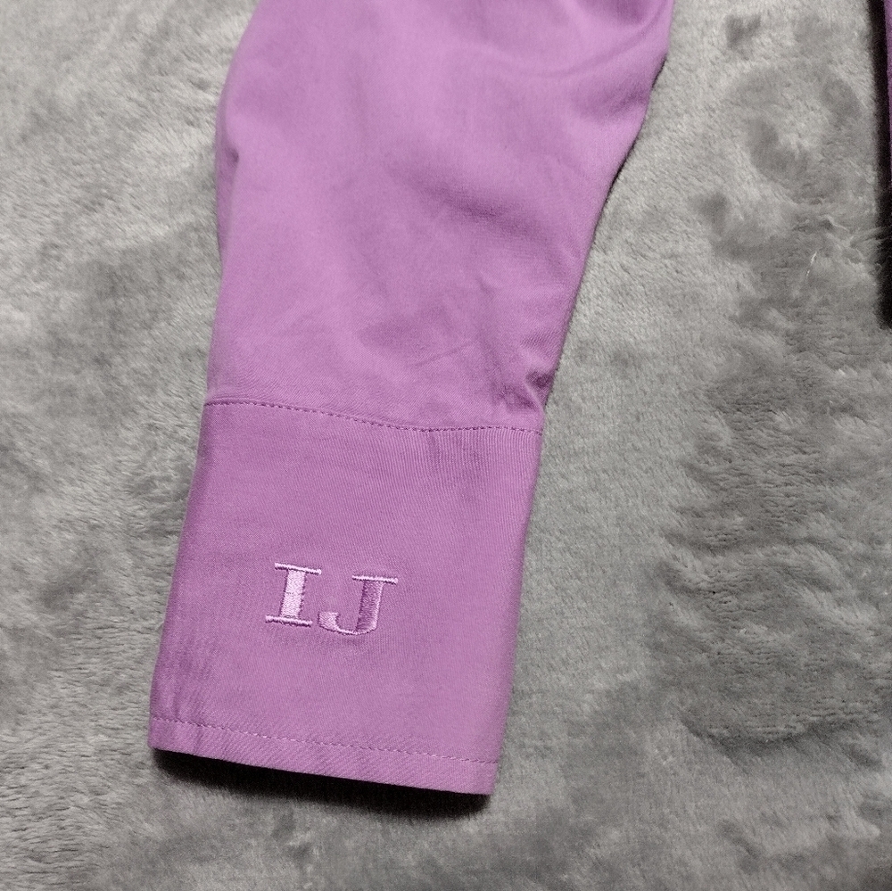 ICEBERG JEANS Women's Button Down Shirt Size 42 Purple Check Measurements - Picture 5 of 10